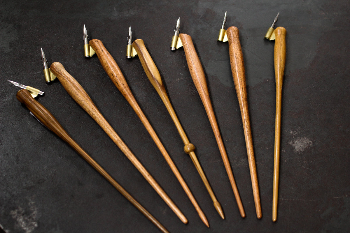 Zillers Nib Holder - 163 Redwood Oblique - Nikko G | Flywheel | Stationery | Tasmania