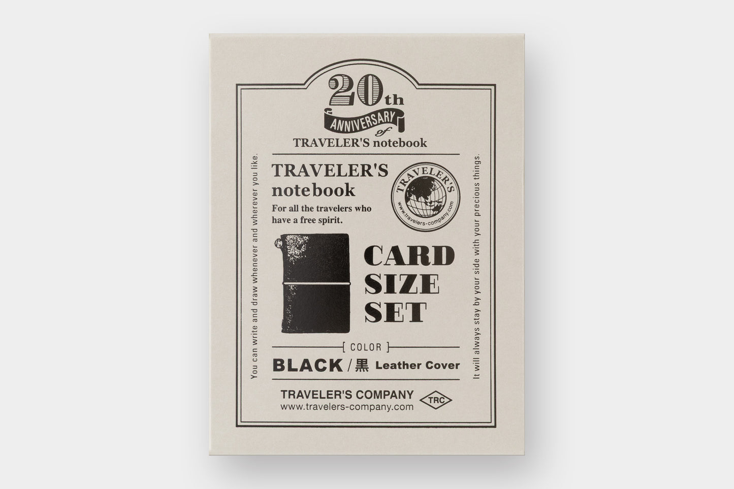 Traveler's Company 20th Anniversary Limited Card Size Set - Black | Flywheel | Stationery | Tasmania