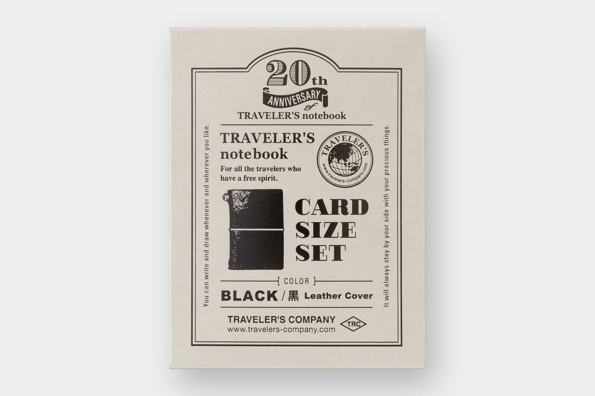 Traveler's Company 20th Anniversary Limited Card Size Set - Black | Flywheel | Stationery | Tasmania