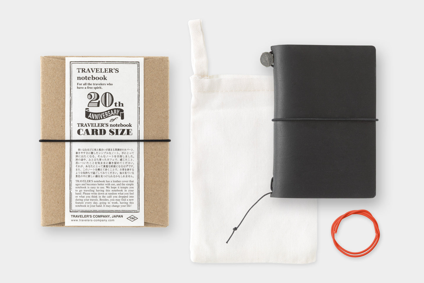 Traveler's Company 20th Anniversary Limited Card Size Set - Black | Flywheel | Stationery | Tasmania