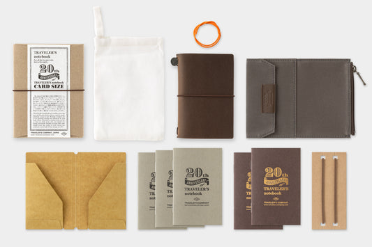 COMING SOON Traveler's Company 20th Anniversary Limited Card Size Set - Brown
