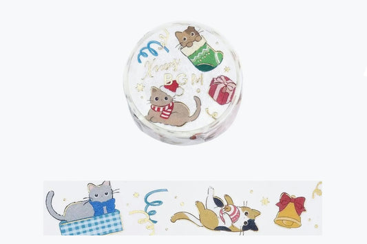 BGM Masking Tape - Christmas Cats | Flywheel | Stationery | Tasmania
