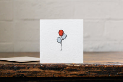 Letterpress Notecard - Balloons | Flywheel | Stationery | Tasmania
