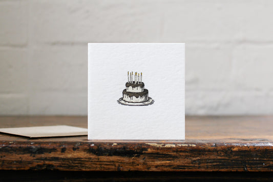 Letterpress Notecard - Cake | Flywheel | Stationery | Tasmania