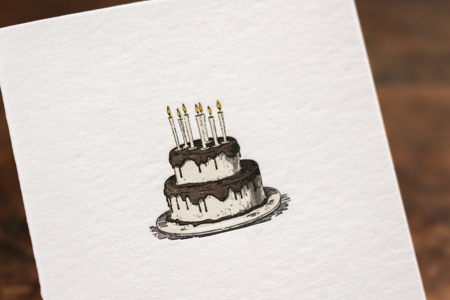 Letterpress Notecard - Cake | Flywheel | Stationery | Tasmania