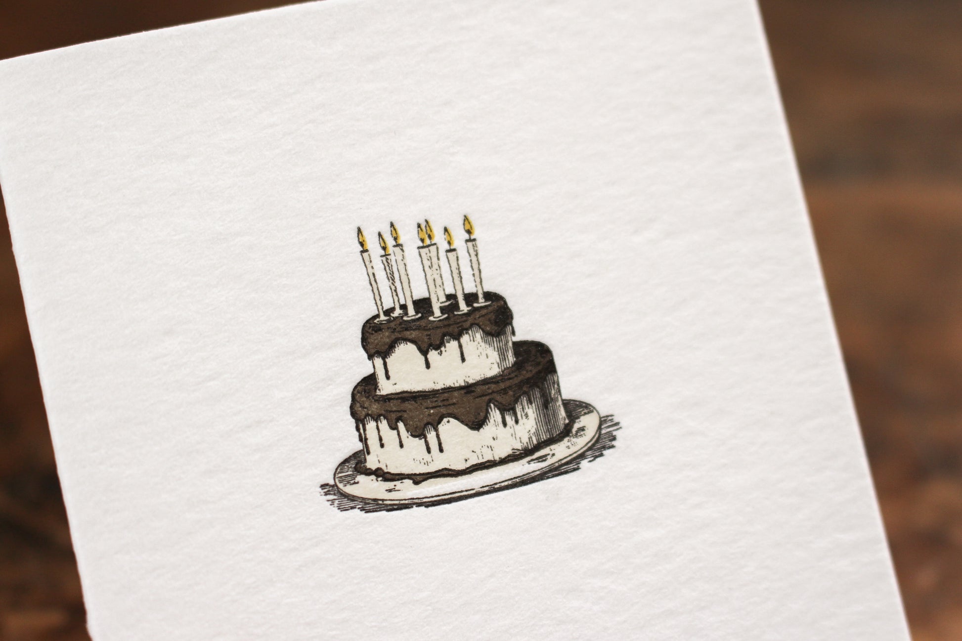 Letterpress Notecard - Cake | Flywheel | Stationery | Tasmania