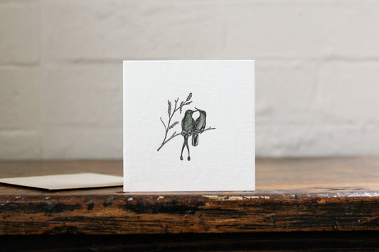 Letterpress Notecard - Hummingbirds | Flywheel | Stationery | Tasmania