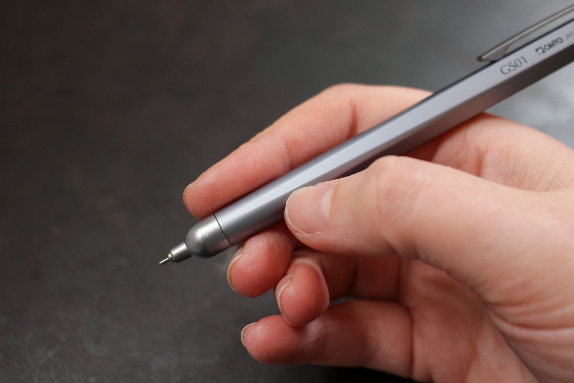 OHTO GS01-G5 Ballpoint Pen - Silver | Flywheel | Stationery | Tasmania