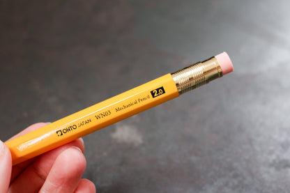 OHTO WN03 Mechanical Pencil - 2.0mm Yellow | Flywheel | Stationery | Tasmania
