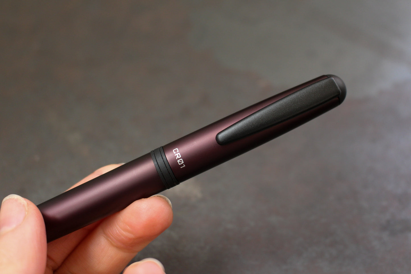 OHTO CR01 Ceramic Roller Pen - Matte Wine | Flywheel | Stationery | Tasmania