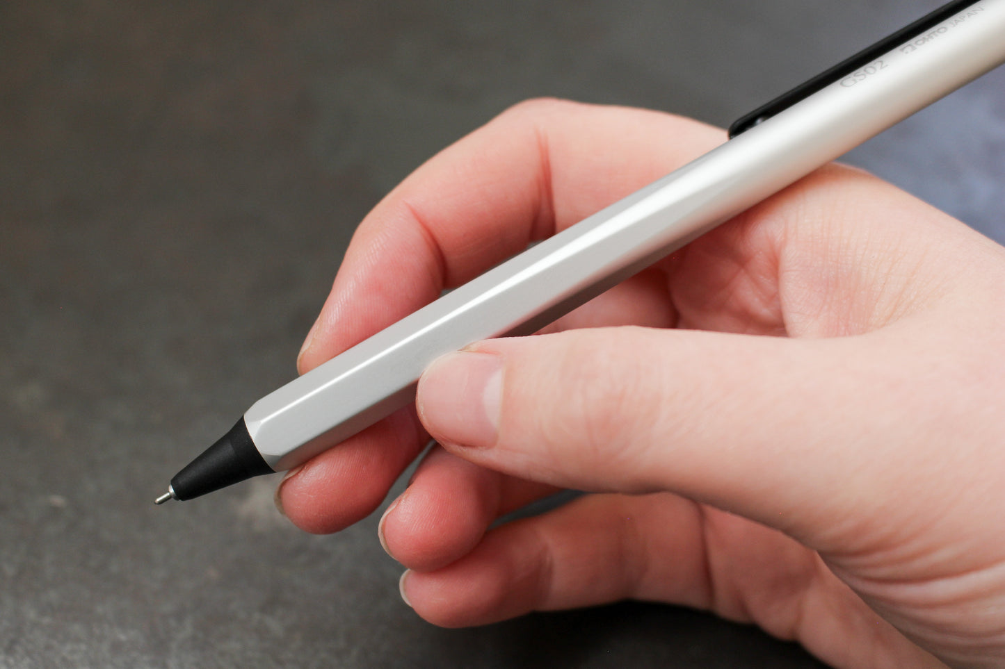 OHTO GS02 Roller Gel Pen - Silver Matte | Flywheel | Stationery | Tasmania