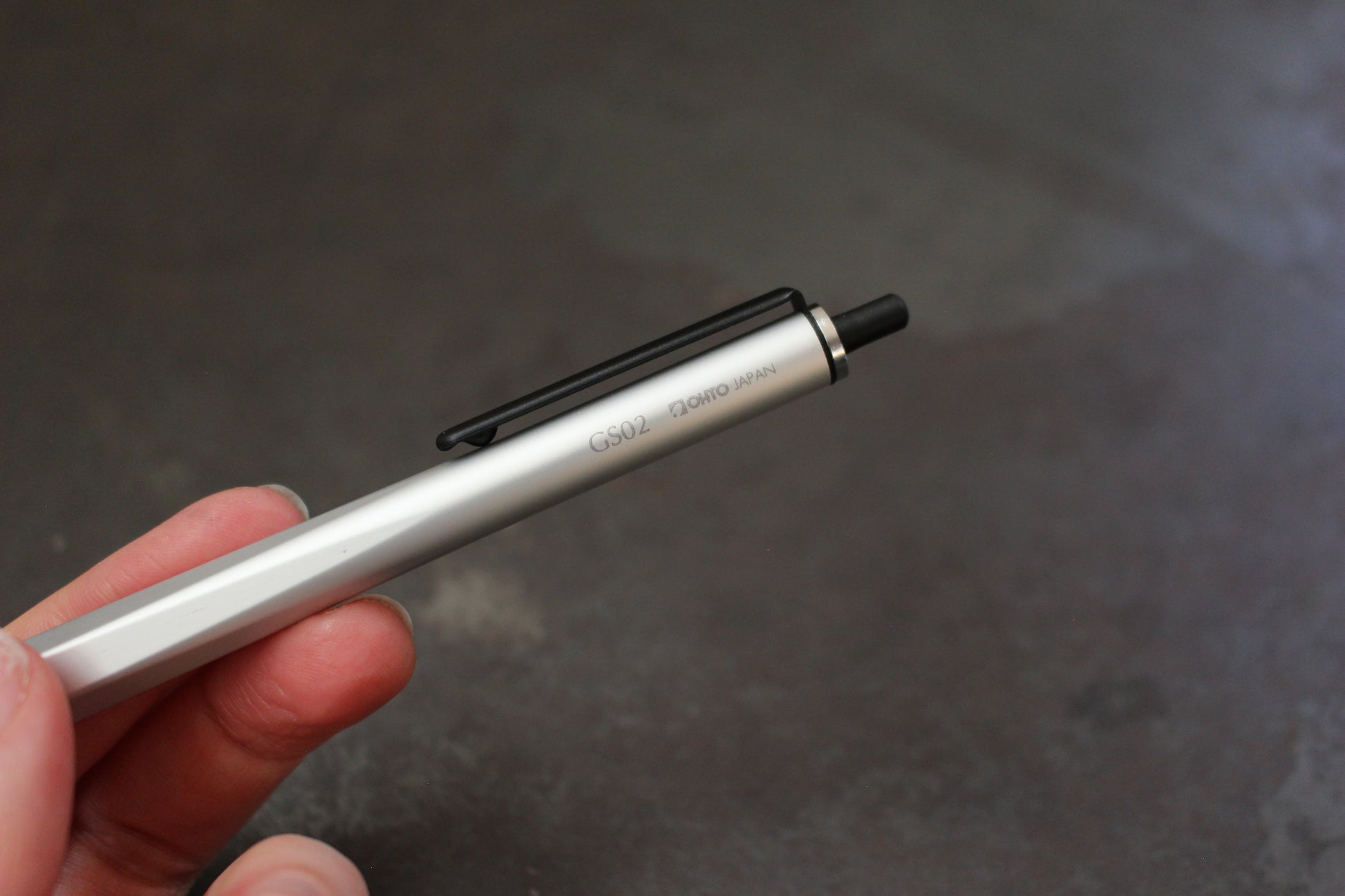 OHTO GS02 Roller Gel Pen - Silver Matte | Flywheel | Stationery | Tasmania
