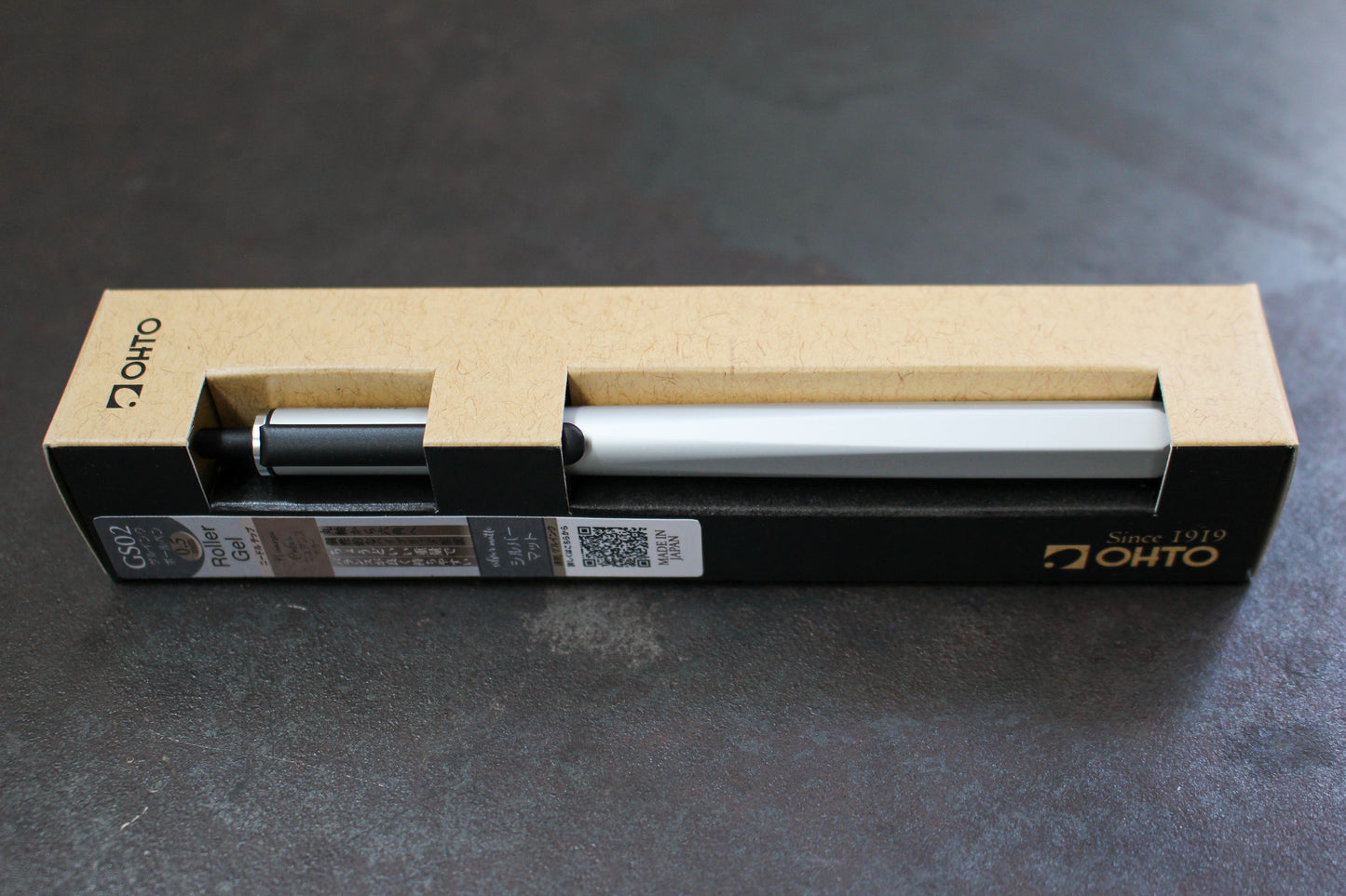 OHTO GS02 Roller Gel Pen - Silver Matte | Flywheel | Stationery | Tasmania