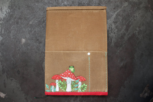 Parchment & Hide A5 Notebook Cover - Mushroom & Froggie | Flywheel | Stationery | Tasmania