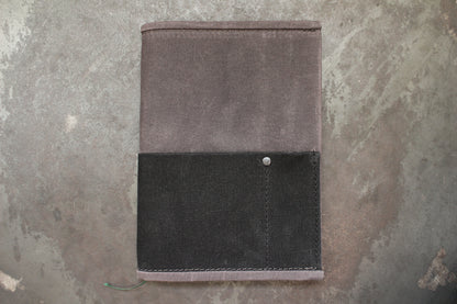 Parchment & Hide A5 Notebook Cover - Grey & Black | Flywheel | Stationery | Tasmania