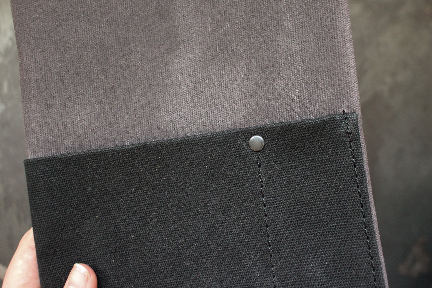 Parchment & Hide A5 Notebook Cover - Grey & Black | Flywheel | Stationery | Tasmania