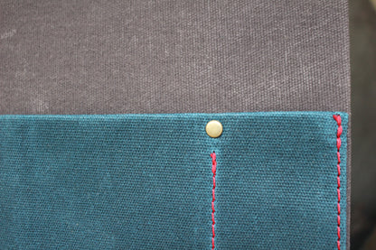Parchment & Hide A5 Notebook Cover - Grey & Teal | Flywheel | Stationery | Tasmania