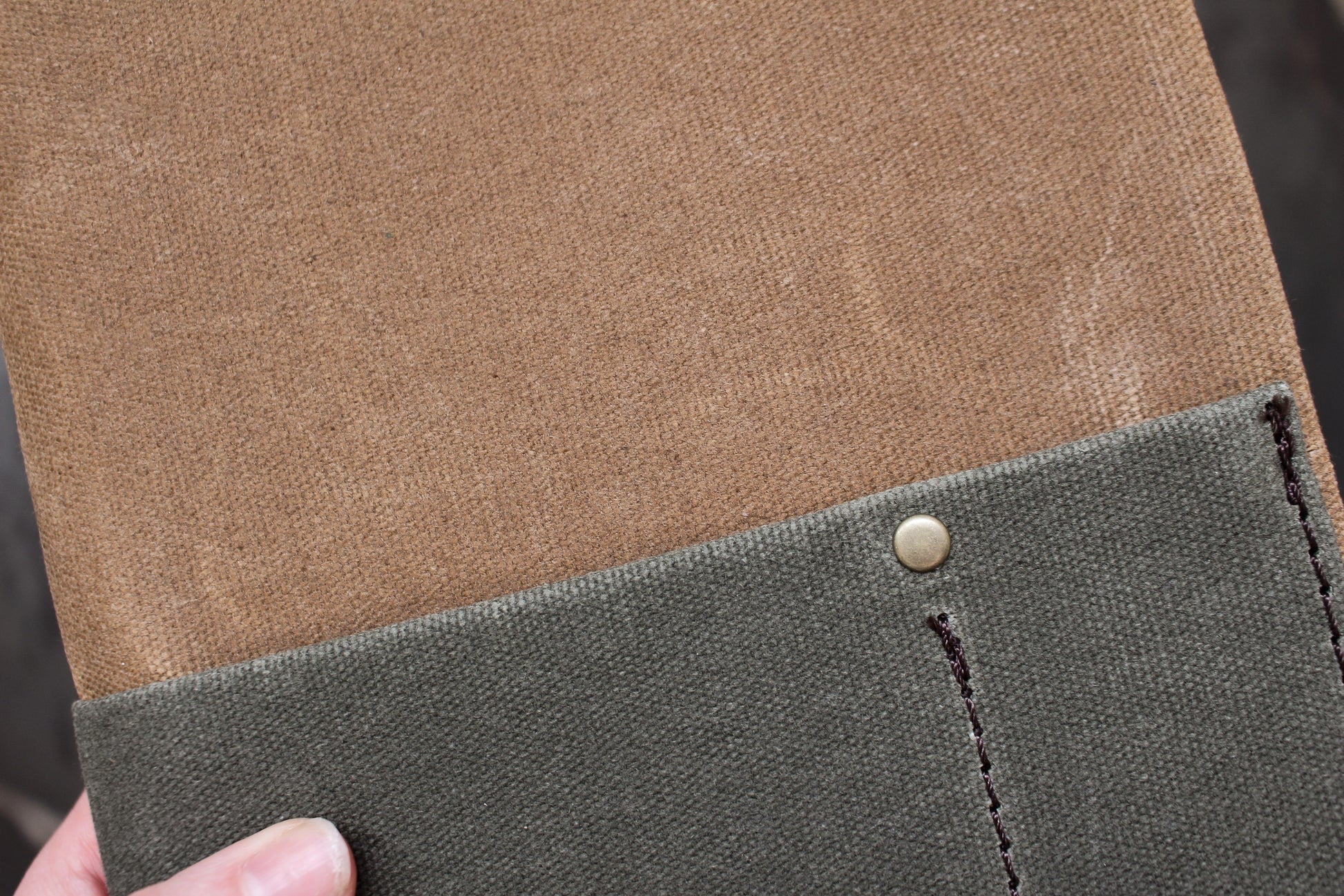 Parchment & Hide A5 Notebook Cover - Tan & Khaki | Flywheel | Stationery | Tasmania