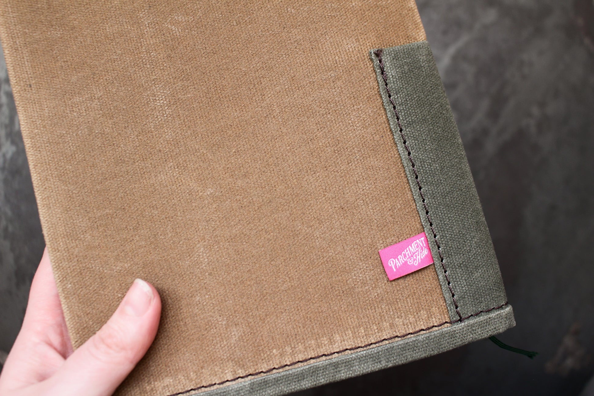 Parchment & Hide A5 Notebook Cover - Tan & Khaki | Flywheel | Stationery | Tasmania