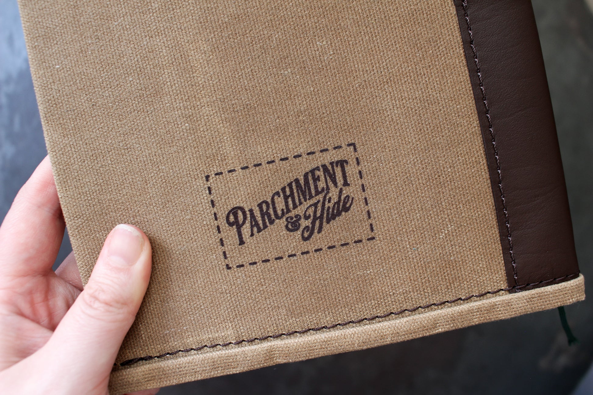 Parchment & Hide A5 Notebook Cover - Tan & Leather | Flywheel | Stationery | Tasmania