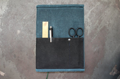 Parchment & Hide A5 Notebook Cover - Teal & Black | Flywheel | Stationery | Tasmania