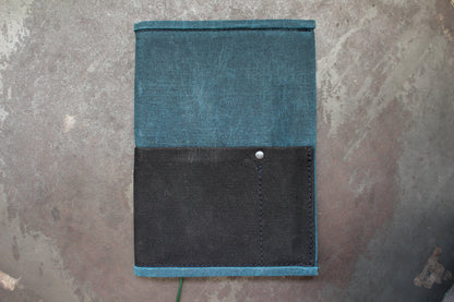 Parchment & Hide A5 Notebook Cover - Teal & Black | Flywheel | Stationery | Tasmania