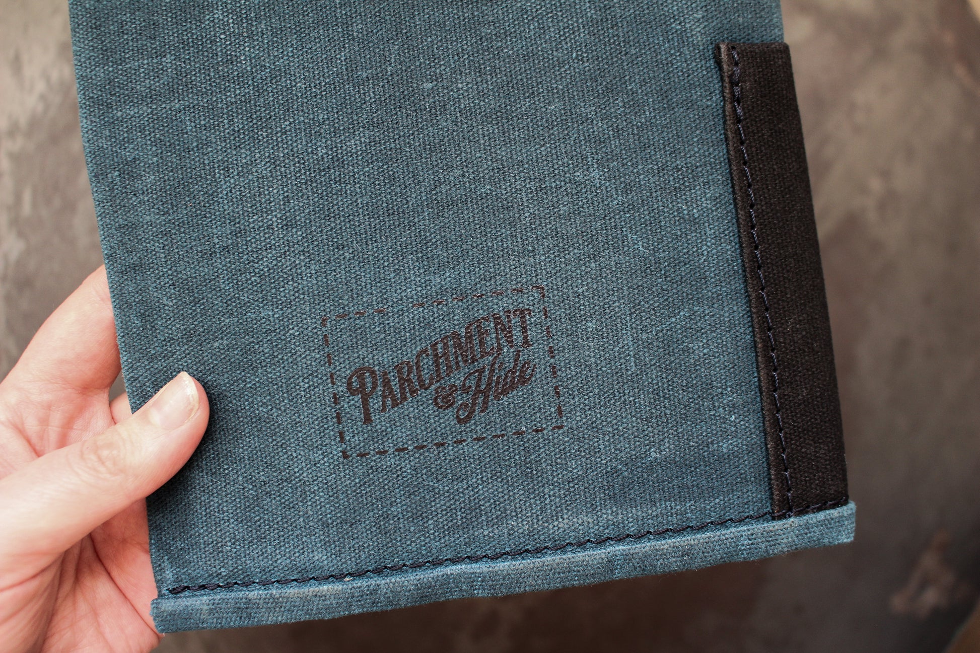Parchment & Hide A5 Notebook Cover - Teal & Black | Flywheel | Stationery | Tasmania