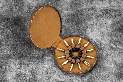 Galen Leather The Nib Circle - Crazy Horse Brown | Flywheel | Stationery | Tasmania