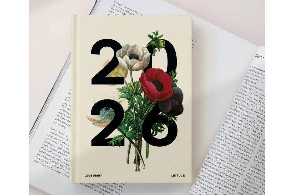 Lettuce 2026 Daily Diary - Anemones | Flywheel | Stationery | Tasmania