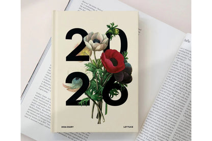 Lettuce 2026 Daily Diary - Anemones | Flywheel | Stationery | Tasmania