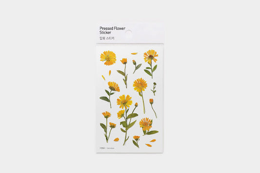 Appree Pressed Flower Stickers - Calendula | Flywheel | Stationery | Tasmania