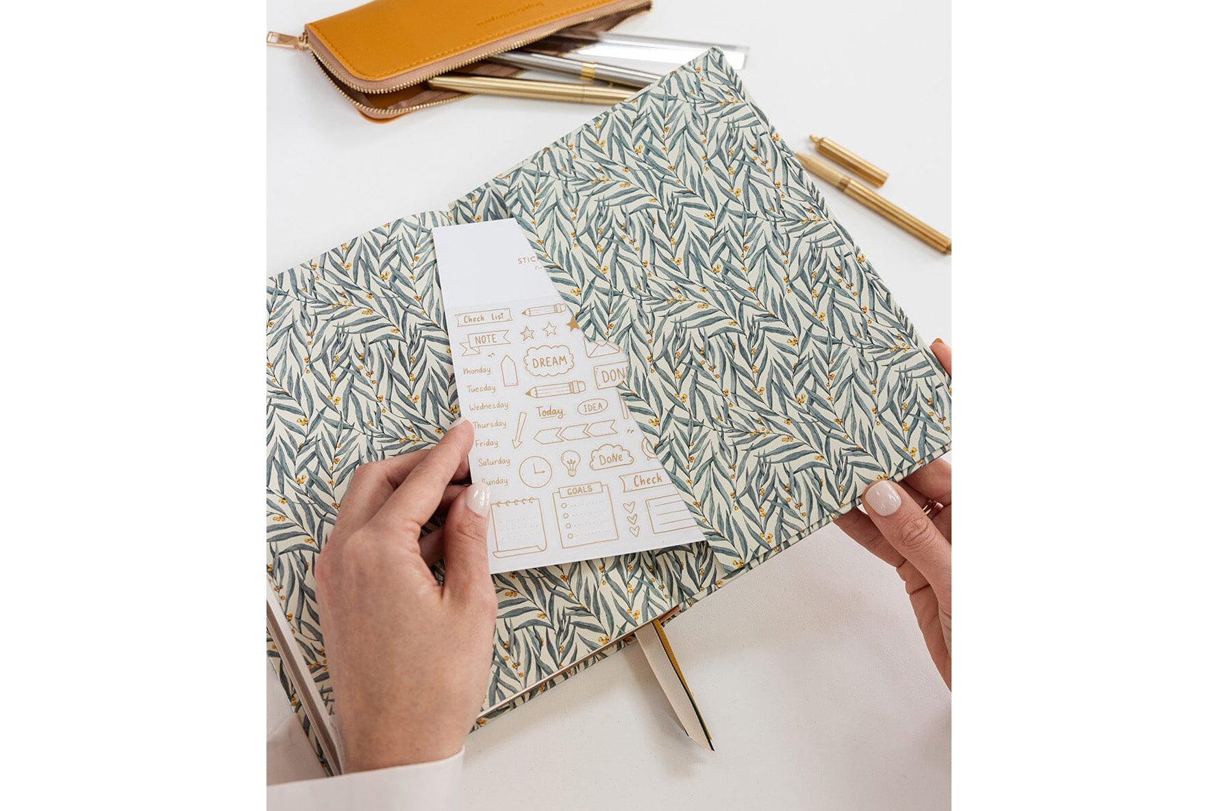 Bespoke Letterpress 2027 Desktop Planner - Golden Wattle Flywheel Stationery Tasmania