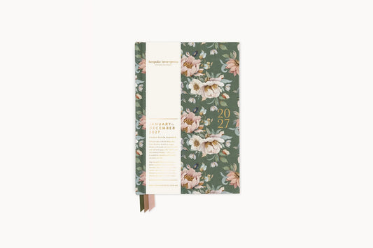 Bespoke Letterpress 2027 Petite Planner - Ashbourne Garden Flywheel Stationery Tasmania