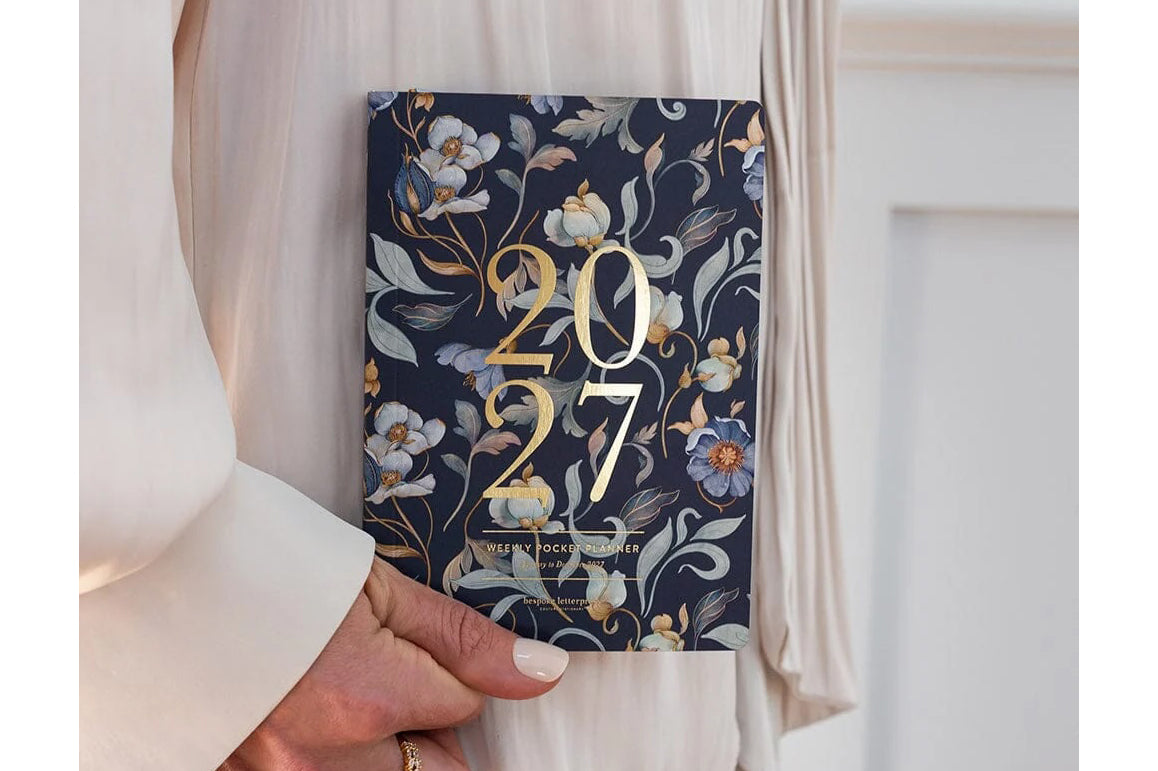 Bespoke Letterpress 2027 Pocket Planner - Somerset Estate Flywheel Stationery Tasmania