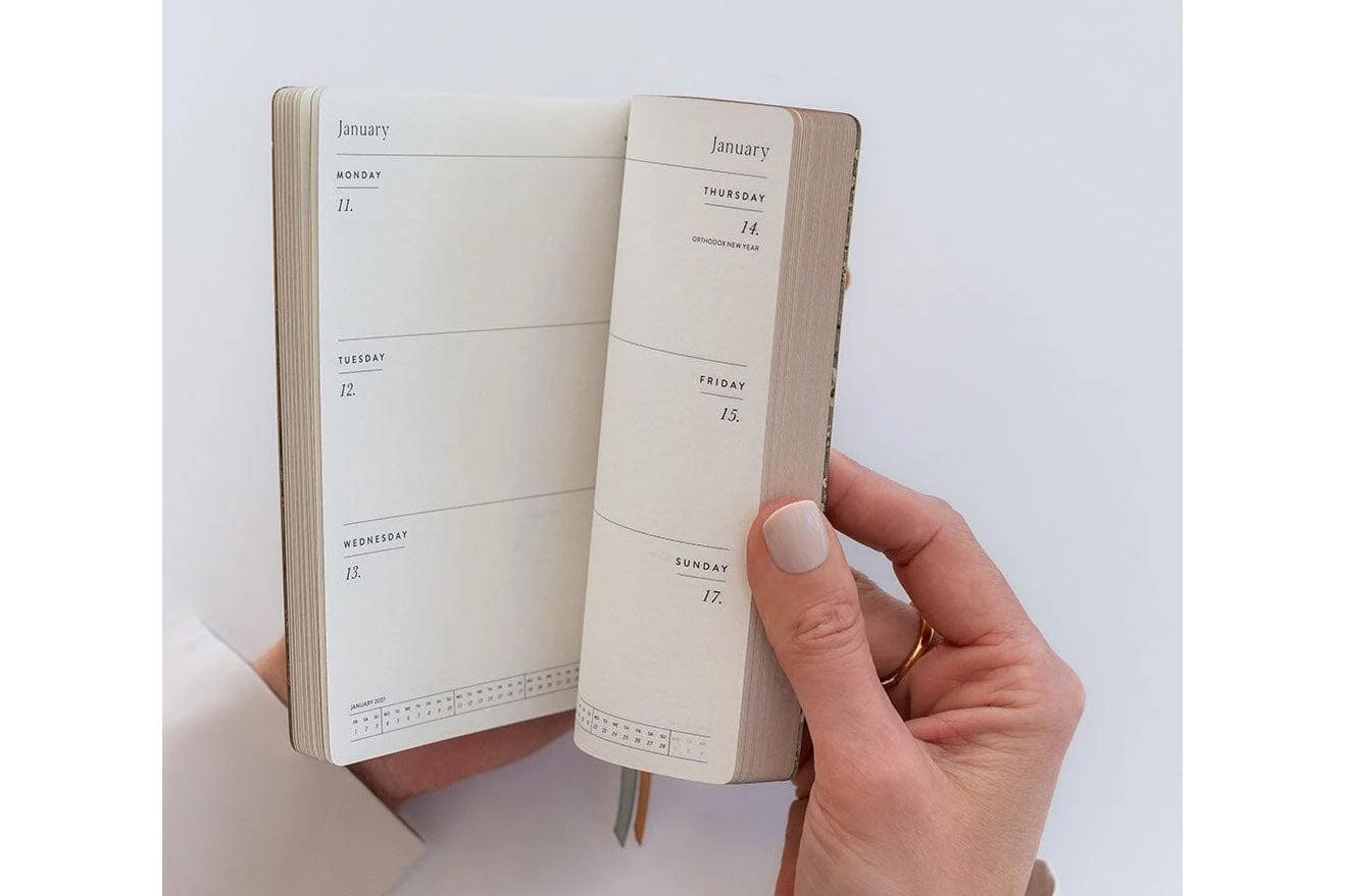 Bespoke Letterpress 2027 Pocket Planner - Willowmere Flywheel Stationery Tasmania