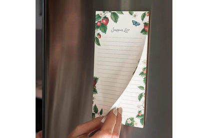 Bespoke Letterpress DL Notepad - Strawberries Shopping List Flywheel Stationery Tasmania