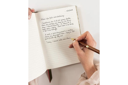 Bespoke Letterpress Lined Linen Journal - Bloomere Flywheel Stationery Tasmania