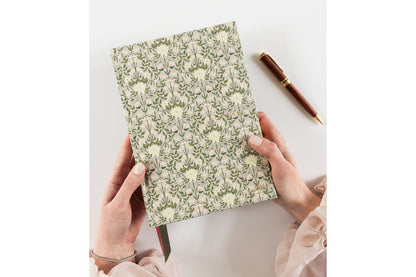 Bespoke Letterpress Lined Linen Journal - Bloomere Flywheel Stationery Tasmania
