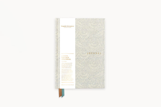 Bespoke Letterpress Lined Linen Journal - Dune Thicket Flywheel Stationery Tasmania