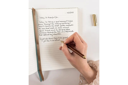 Bespoke Letterpress Lined Linen Journal - Dune Thicket Flywheel Stationery Tasmania