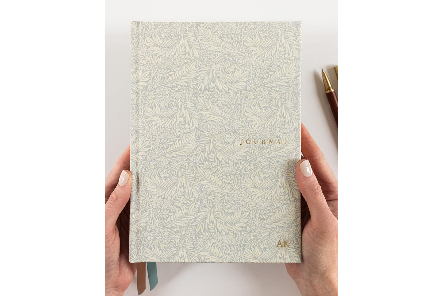Bespoke Letterpress Lined Linen Journal - Dune Thicket Flywheel Stationery Tasmania