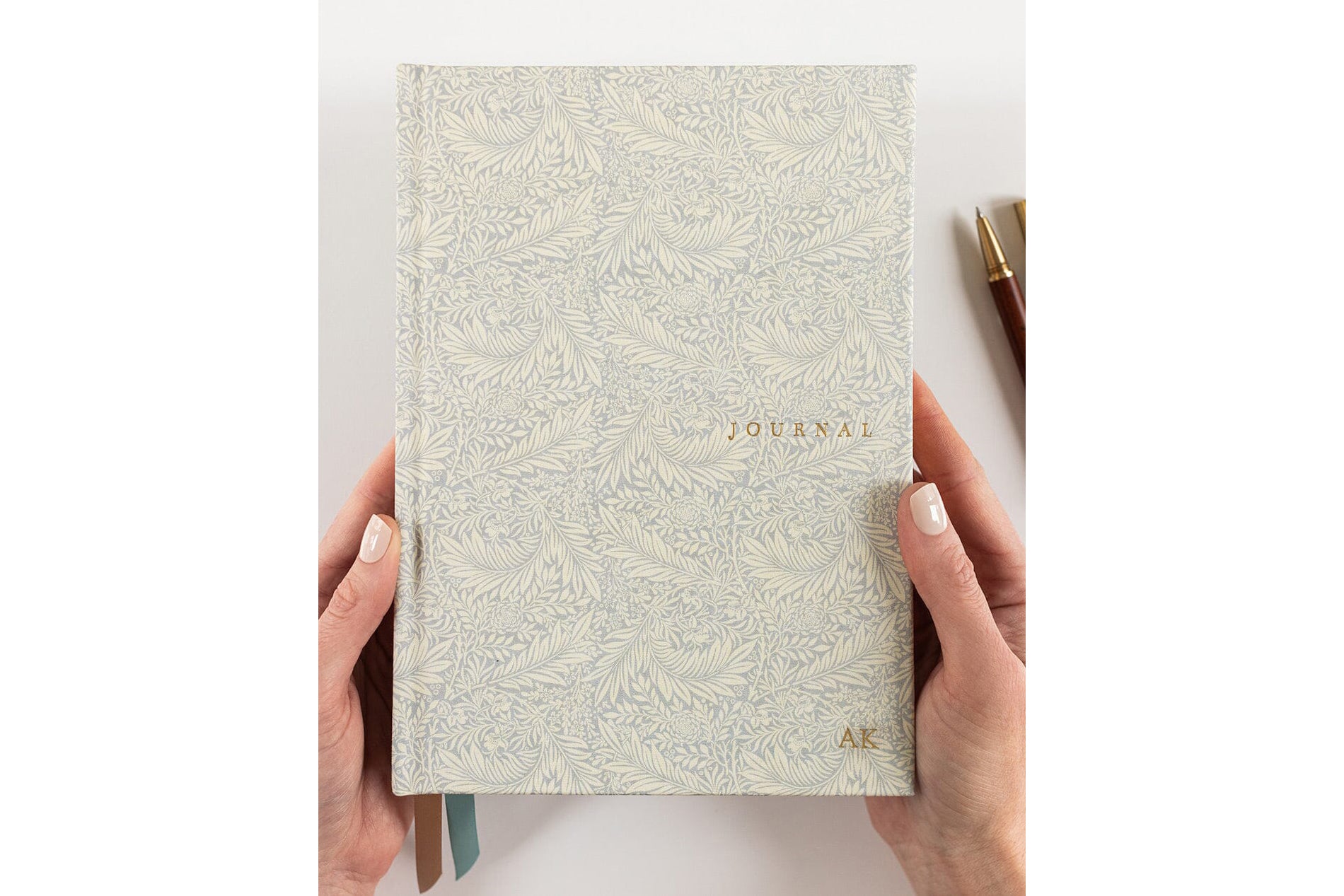 Bespoke Letterpress Lined Linen Journal - Dune Thicket Flywheel Stationery Tasmania