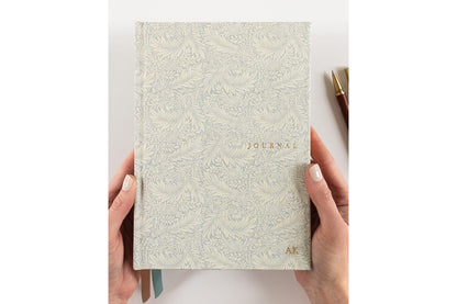 Bespoke Letterpress Lined Linen Journal - Dune Thicket Flywheel Stationery Tasmania