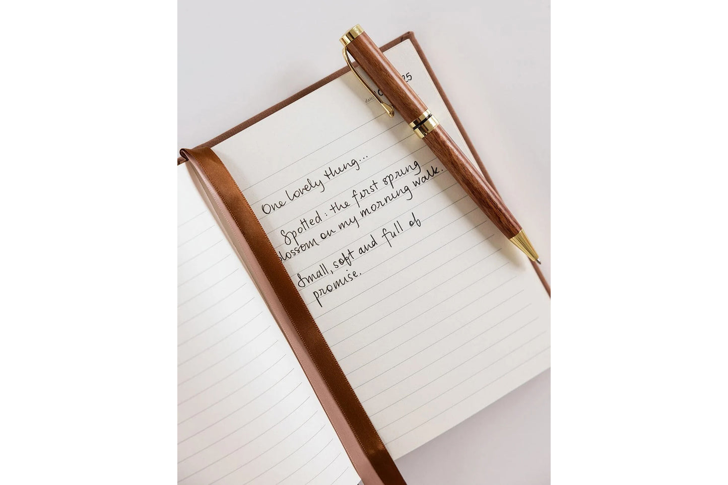 Bespoke Letterpress Lined Linen Pocket Journal - Mocha Flywheel Stationery Tasmania