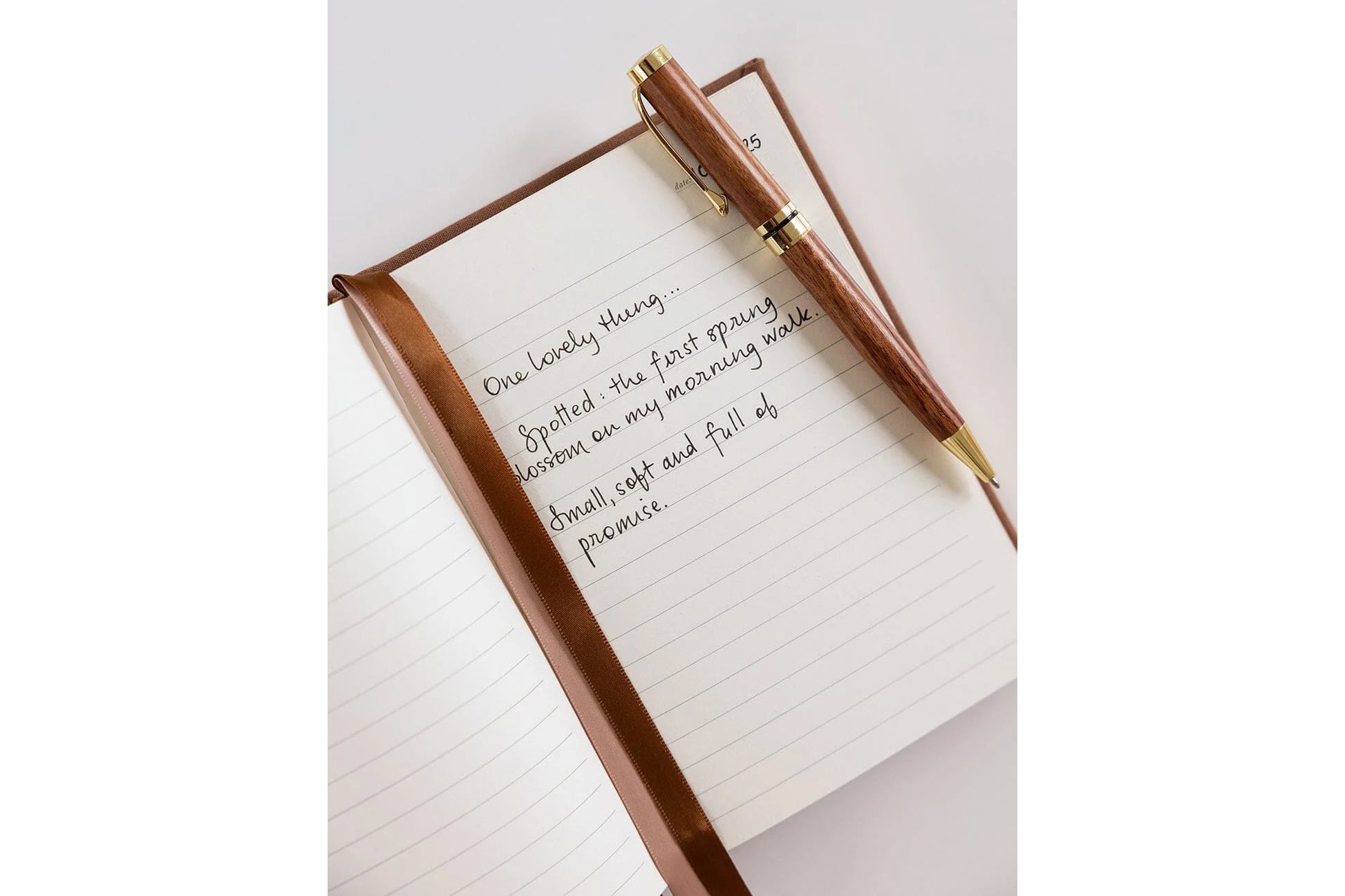 Bespoke Letterpress Lined Linen Pocket Journal - Mocha Flywheel Stationery Tasmania