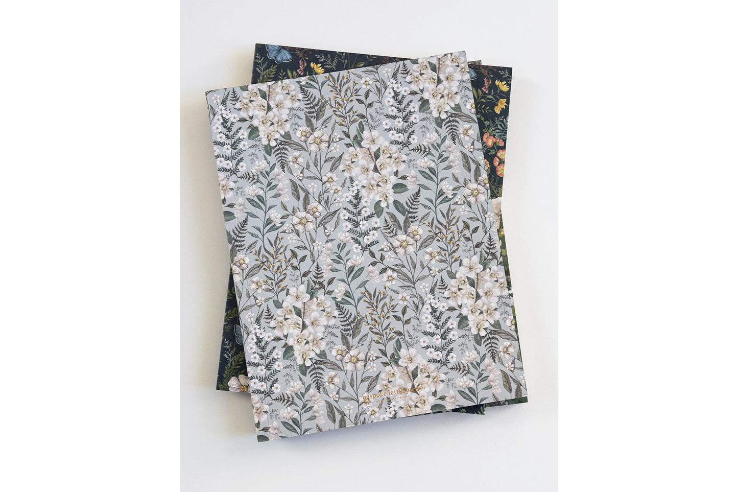 Bespoke Letterpress Workbook - Ivory Garden Flywheel Stationery Tasmania