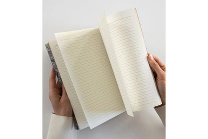Bespoke Letterpress Workbook - Ivory Garden Flywheel Stationery Tasmania