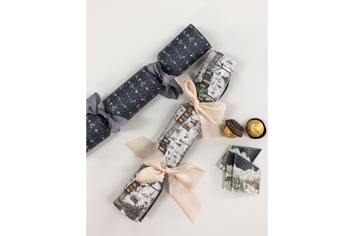 Bespoke Letterpress 10 Pack Christmas Cracker Kit - Christmas Village Flywheel Stationery Tasmania