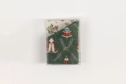 Bespoke Letterpress 10 Pack Christmas Paper Crowns - Mr & Mrs Claus Flywheel Stationery Tasmania
