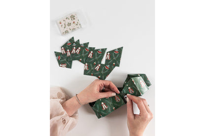 Bespoke Letterpress 10 Pack Christmas Paper Crowns - Mr & Mrs Claus Flywheel Stationery Tasmania